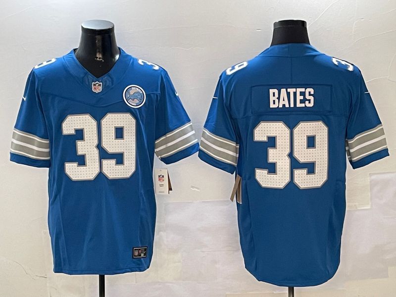 Men Detroit Lions #39 Bates Blue three generations 2024 Nike Limited NFL Jersey style 01021->detroit lions->NFL Jersey
